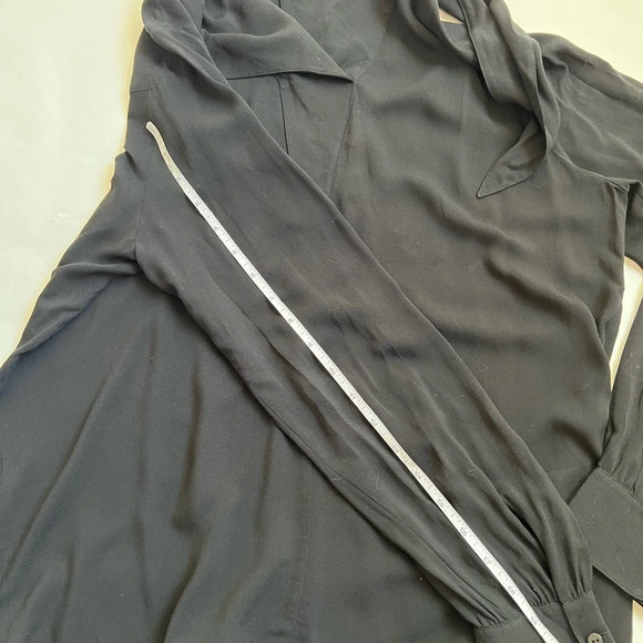 Ya Ya Womens Draped Bow Neck Long Sleeve Top Blouse Black Size US6 / S NWT - Picture 9 of 12